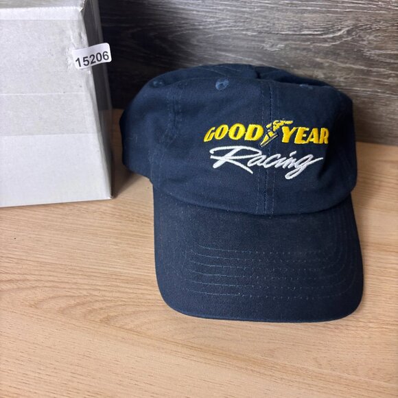 Goodyear Hat Cap Strap Back Blue Navy Tires Racing Outdoors Mens - Picture 9 of 9